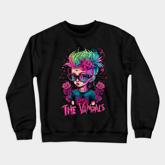 Punk Girl - The Vandals Vintage Crewneck Sweatshirt by VACO SONGOLAS